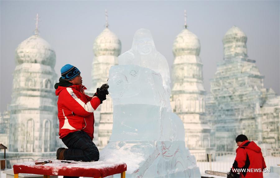 CHINA-HARBIN-ICE SCULPTURE-COMPETITION (CN)