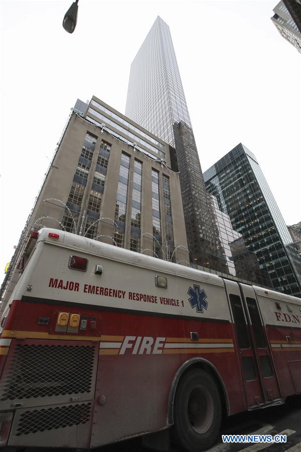 U.S.-NEW YORK-TRUMP TOWER-FIRE