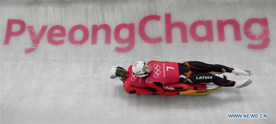 (SP)OLY-SOUTH KOREA-PYEONGCHANG-LUGE-DOUBLES-TRAINING