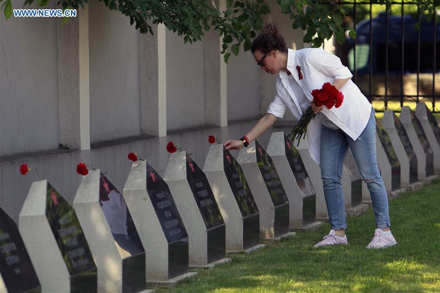 ROMANIA-BUCHAREST-WORLD WAR II-SOVIET HEROES-CEREMONY