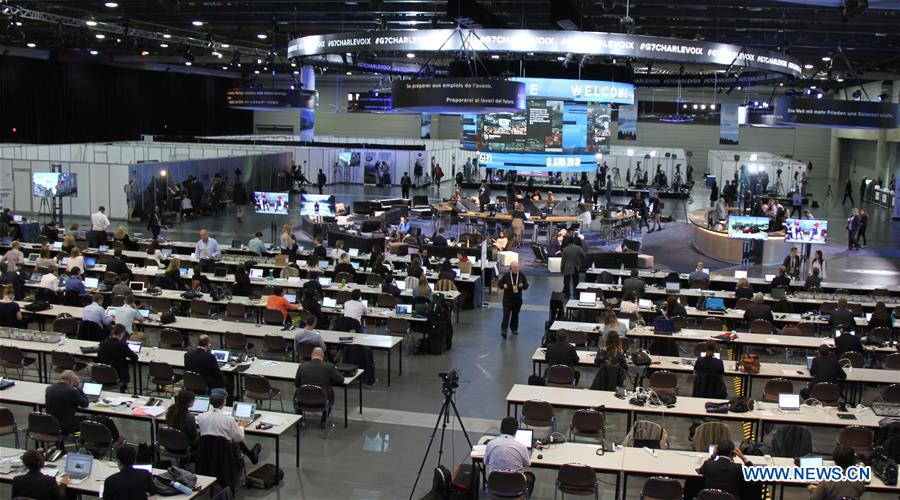 CANADA-QUEBEC-G7 SUMMIT-MEDIA CENTER