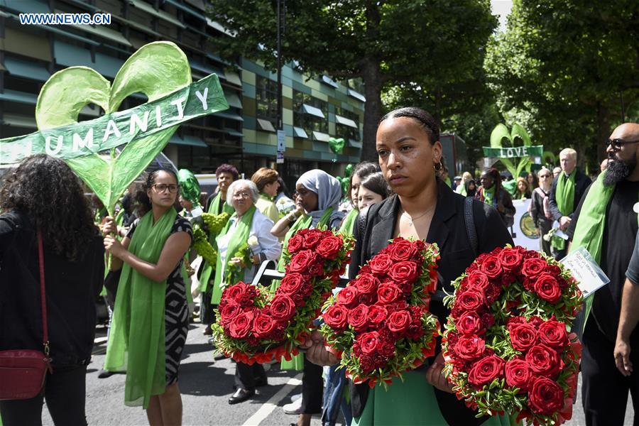 BRITAIN-LONDON-GRENFELL TOWER-FIRE-ONE YEAR ANNIVERSARY