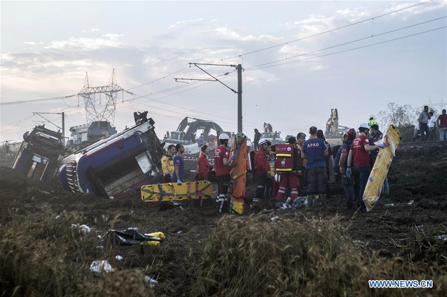 TURKEY-TEKIRDAG-TRAIN-DERAILMENT