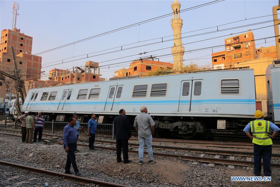 EGYPT-CAIRO-METRO-DERAILMENT