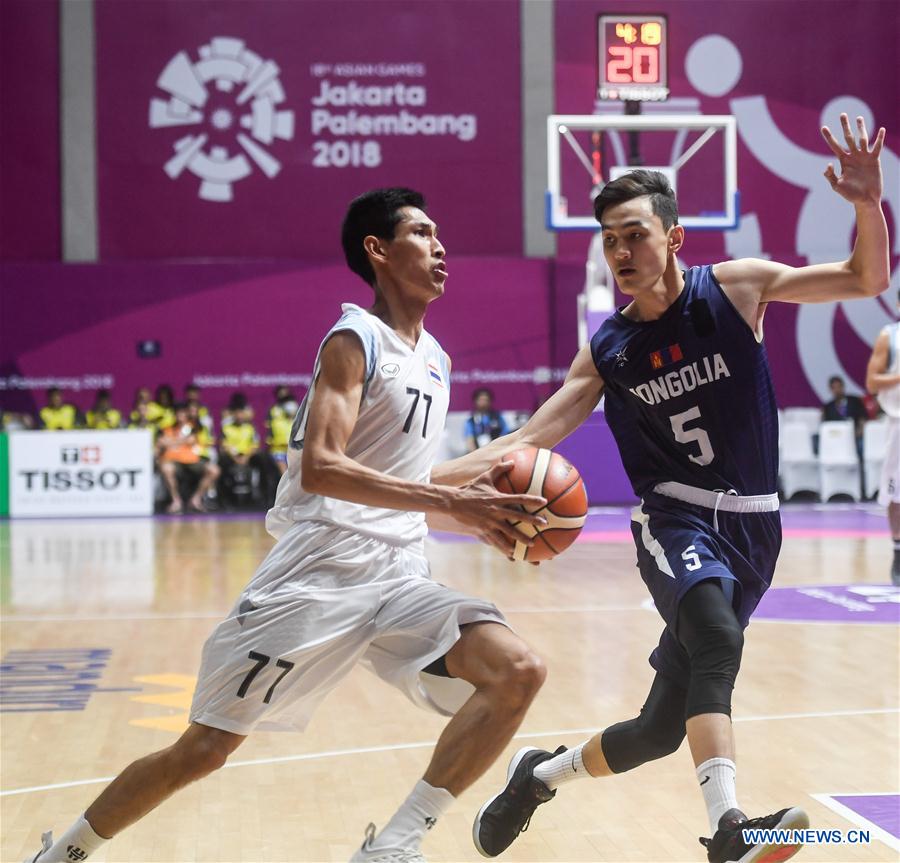 (SP)INDONESIA-JAKARTA-ASIAN GAMES-BASKETBALL-THAILAND VS MONGOLIA