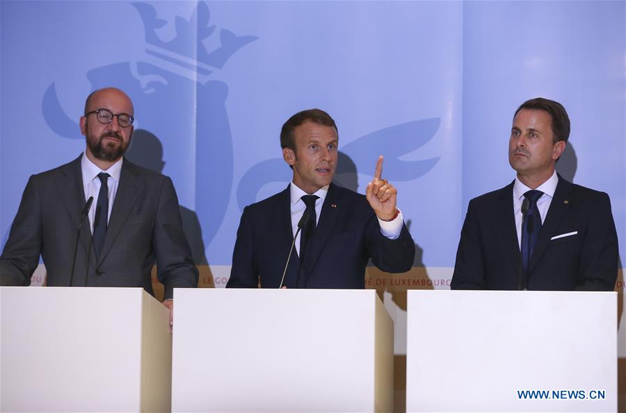 LUXEMBOURG-BETTEL-MICHEL-RUTTE-MACRON-MEETING