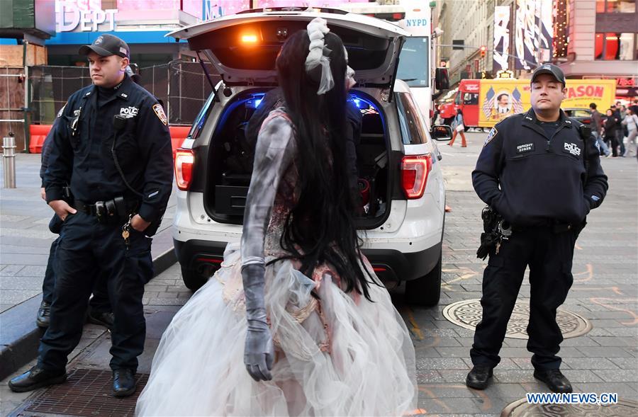 U.S.-NEW YORK-HALLOWEEN-SECURITY