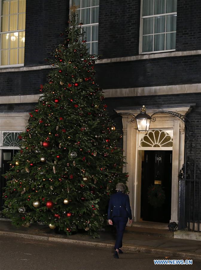 BRITAIN-LONDON-THERESA MAY-CONFIDENCE VOTE-WINNING