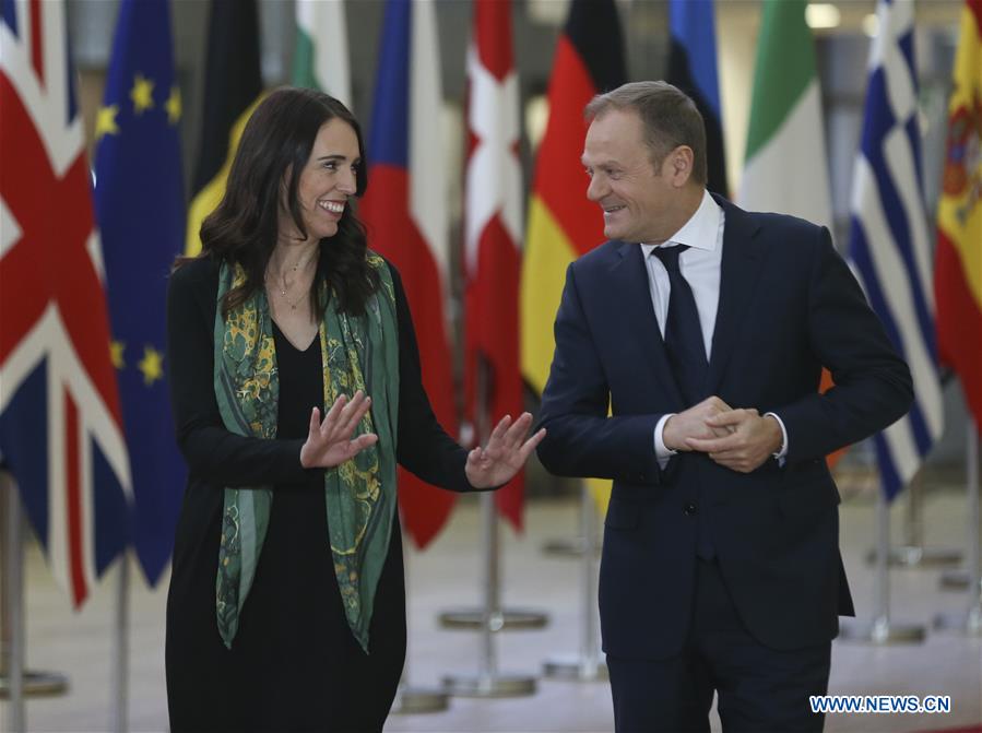 BELGIUM-BRUSSELS-EU-NEW ZEALAND-MEETING