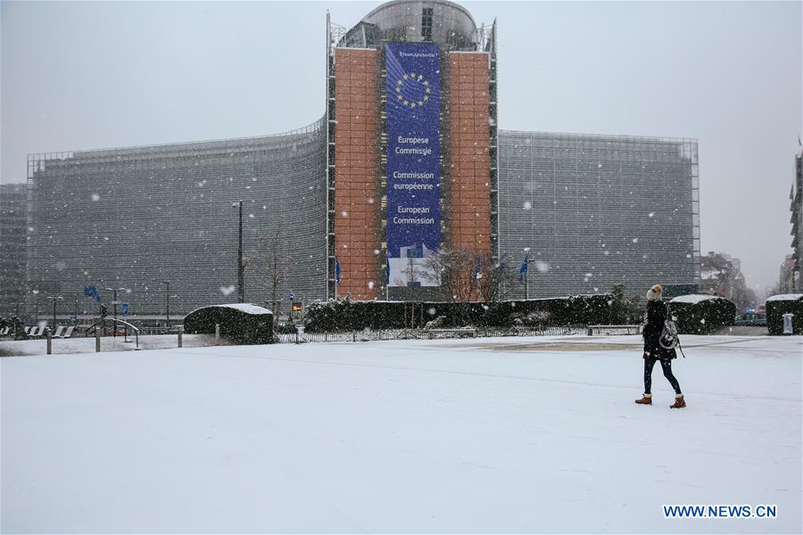 BELGIUM-BRUSSELS-SNOWFALL