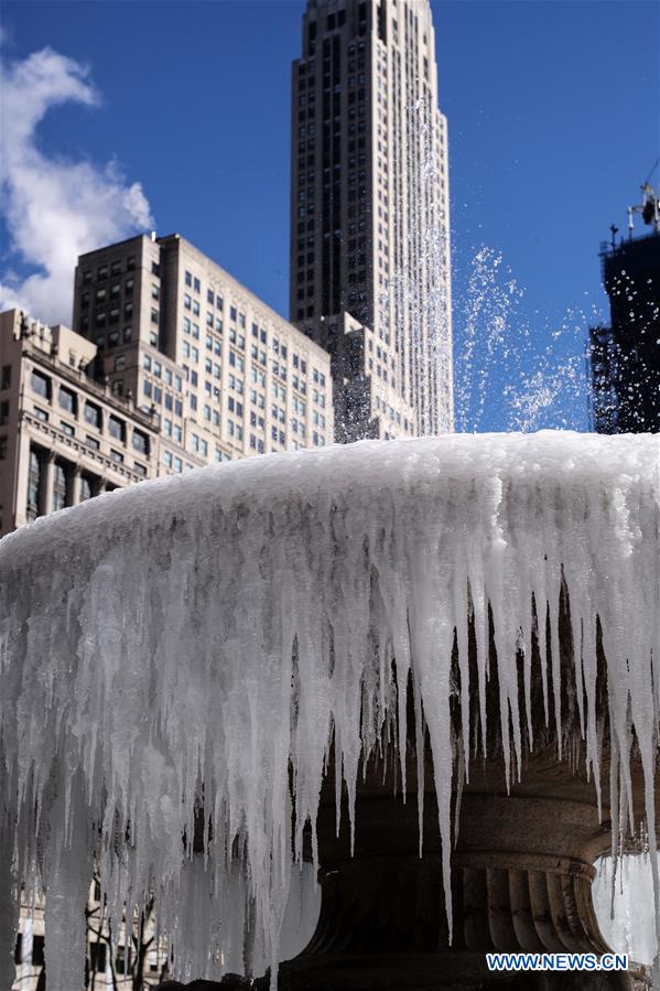 U.S.-NEW YORK-FREEZING WEATHER