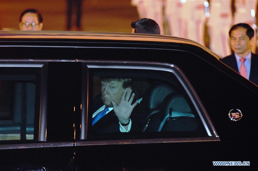 VIETNAM-HANOI-SUMMIT-TRUMP-ARRIVAL