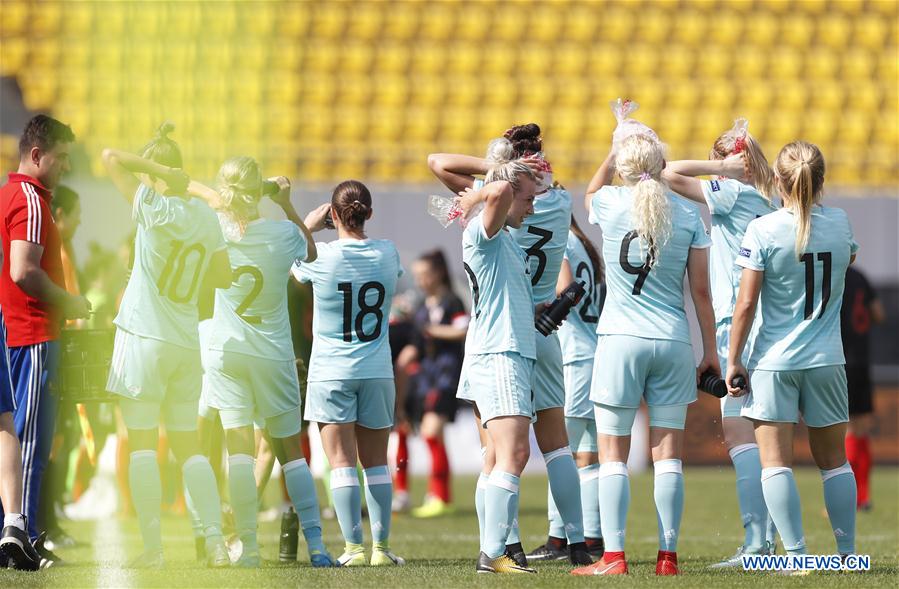 (SP)CHINA-WUHAN-FOOTBALL-INTERNATIONAL WOMEN'S FOOTBALL TOURNAMENT WUHAN 2019-3RD PLACE FINAL-RUSSIA VS CROATIA