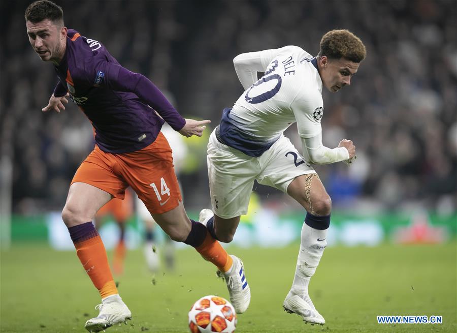 (SP)BRITAIN-LONDON-FOOTBALL-CHAMPIONS LEAGUE-QUARTERFINAL-TOT HOTSPUR VS MAN CITY 