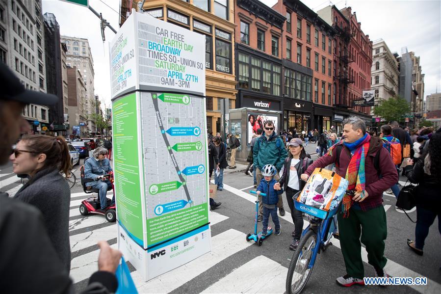 U.S.-NEW YORK-CAR FREE EARTH DAY 2019