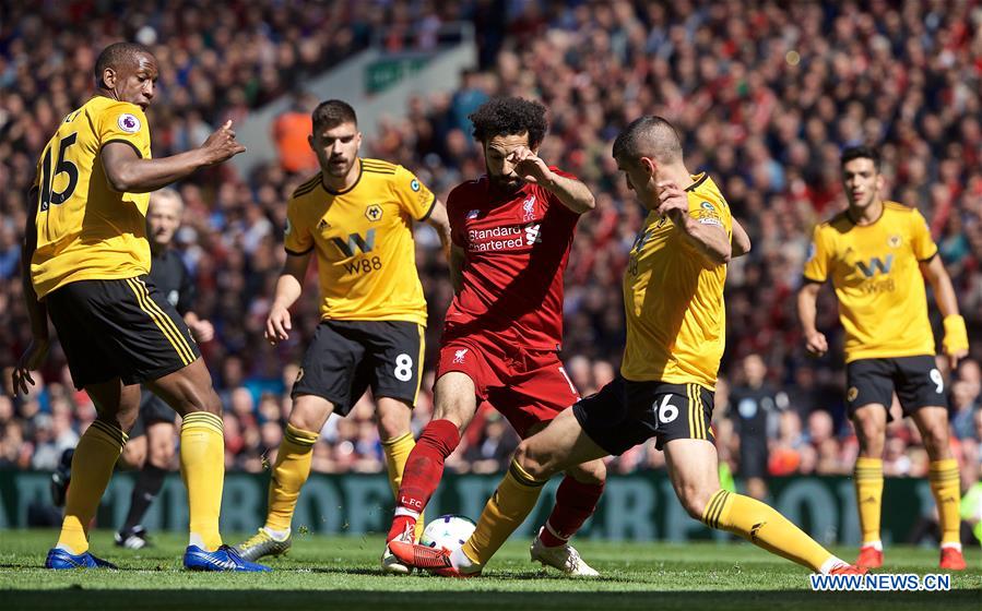 (SP) BRITAIN-LIVERPOOL-FOOTBALL-ENGLISH PREMIER LEAGUE-LIVERPOOL VS WOLVERHAMPTON WANDERERS