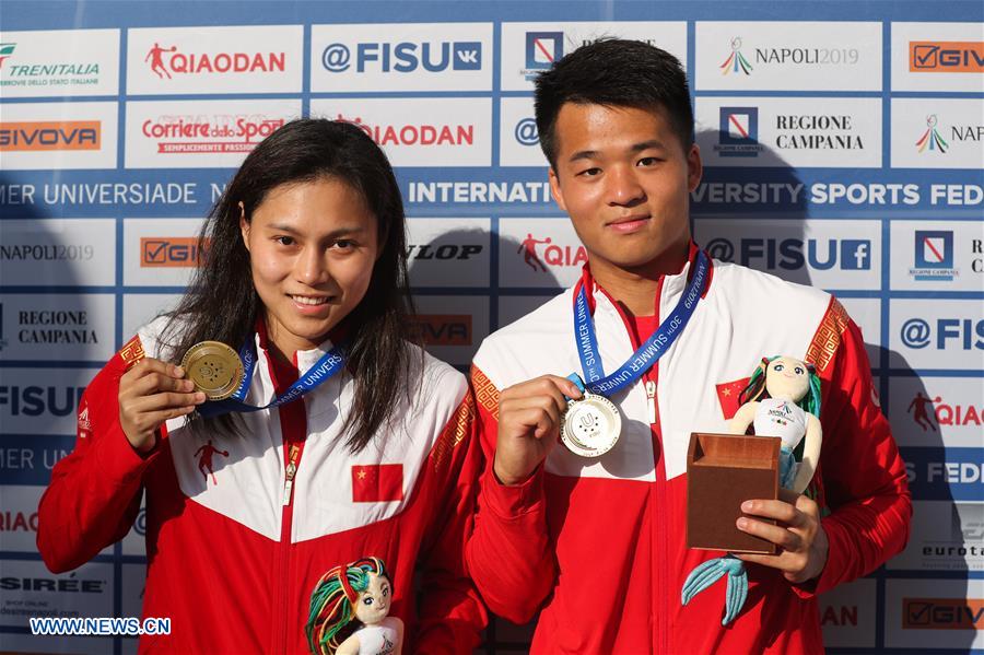 (SP)ITALY-NAPLES-SUMMER UNIVERSIADE-DIVING-3M SYNCHRO MIXED-FINAL