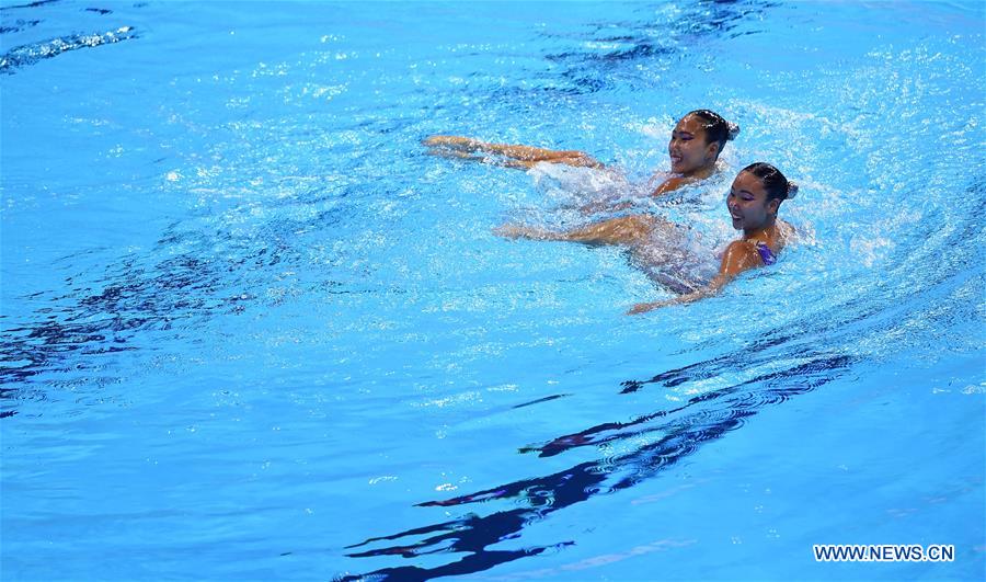 (SP)SOUTH KOREA-GWANGJU-FINA WORLD CHAMPIONSHIPS-ARTISTIC SWIMMING-WOMEN'S DUET TECHNICAL