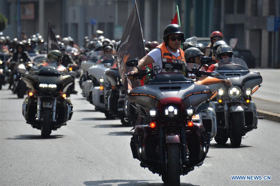 MOROCCO-CASABLANCA-HARLEY-DAVIDSON MOTORCYCLE PARADE