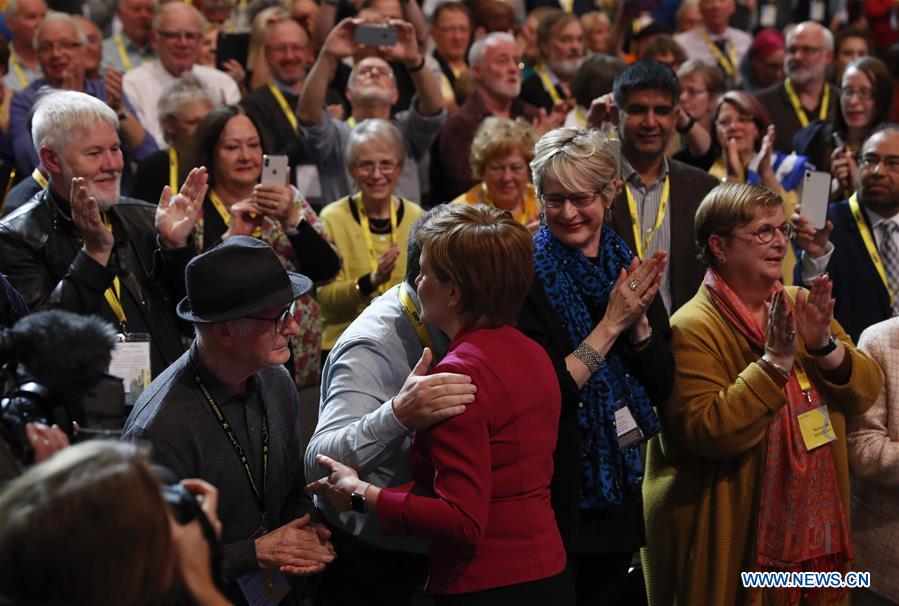 (PORTRAITS) BRITAIN-ABERDEEN-SNP-ANNUAL CONFERENCE 2019-NICOLA STURGEON