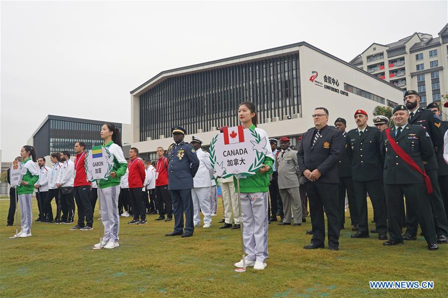 (SP)CHINA-WUHAN-7TH MILITARY WORLD GAMES-FLAG-RAISING CEREMONY