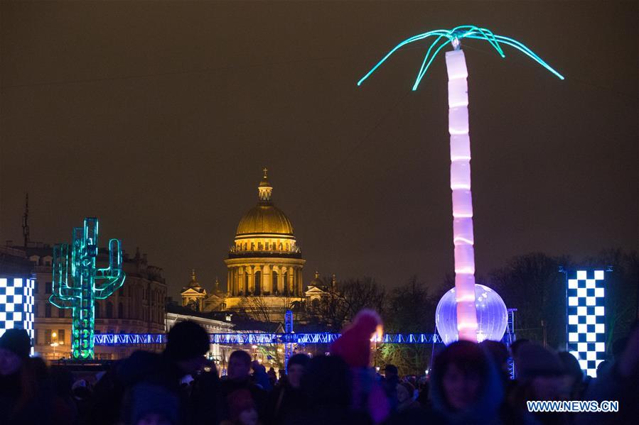 RUSSIA-ST. PETERSBURG-LIGHT SHOW