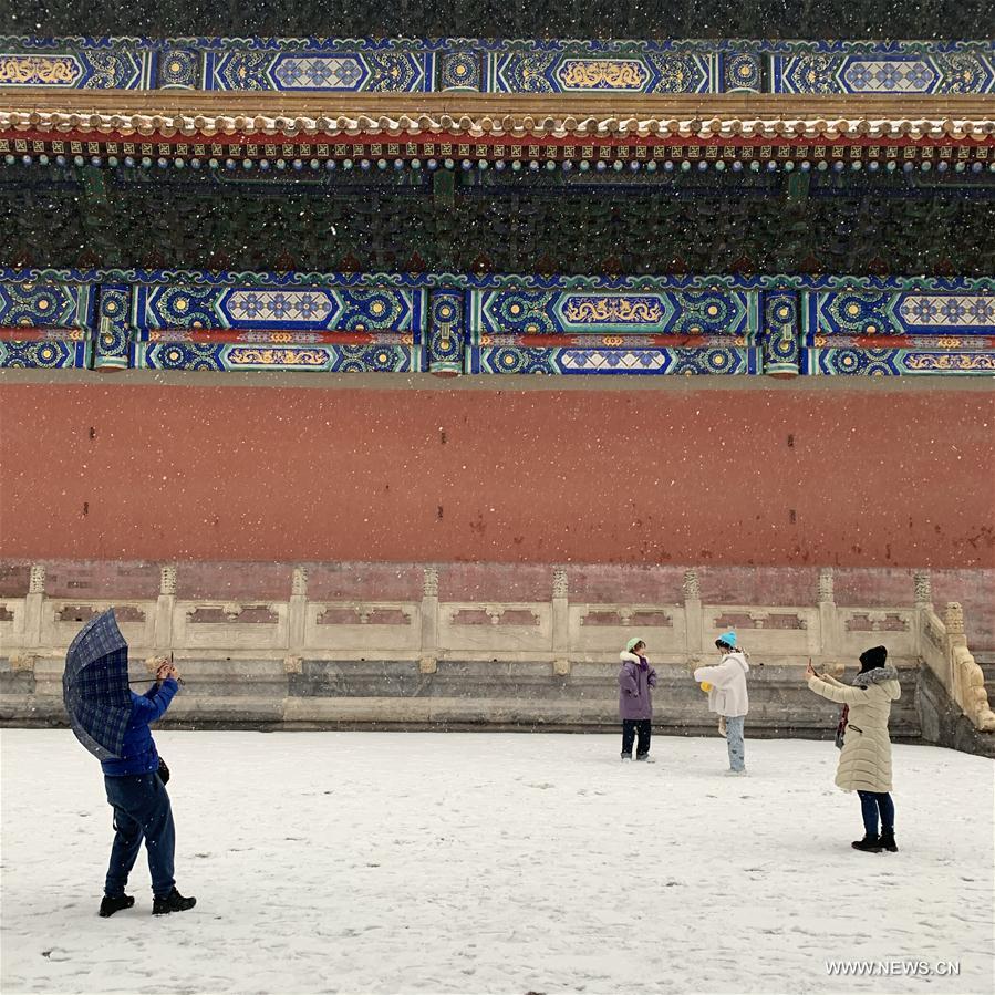 (BeijingCandid)CHINA-BEIJING-WINTER-IMPERIAL ANCESTRAL TEMPLE (CN)