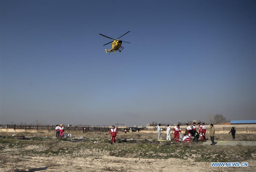 (SPOT NEWS)IRAN-TEHRAN-UKRAINIAN PASSENGER PLANE-CRASH