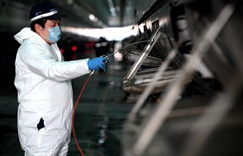 Zhengzhou high-speed railway system increases frequency of disinfection as people head back to work