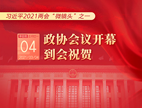 习近平2021两会“微镜头”之一：3月4日 政协会议开幕，到会祝贺